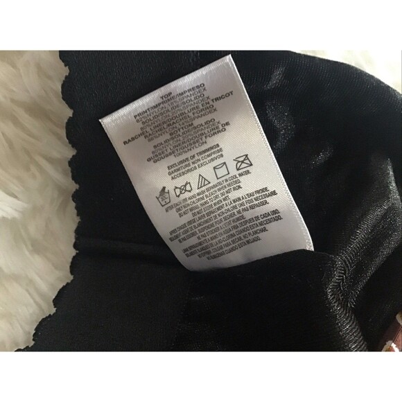 Fit 4 You Orange Tropical Bathing Suit Tankini Top 24W Built In Bra 3 Tier - Picture 7 of 8